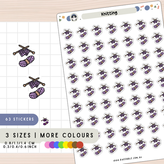 Knitting Crochet Yarn Planner Stickers