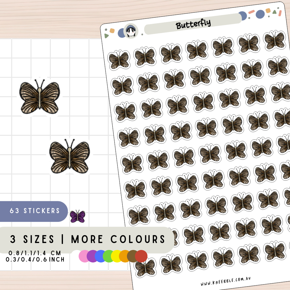 Butterfly Insect Planner Stickers