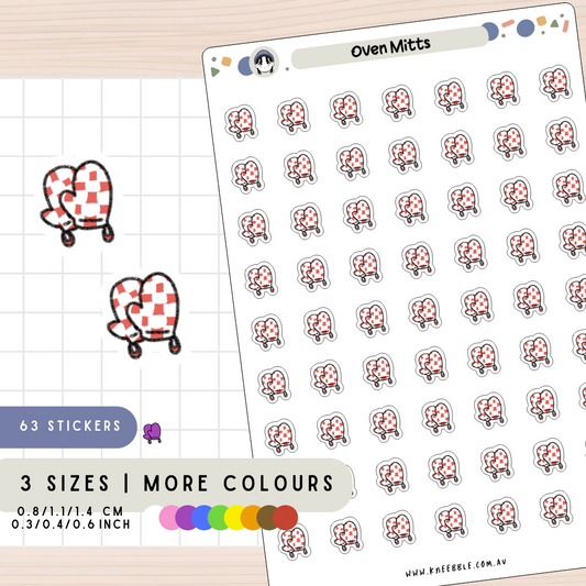 Oven Mitts Planner Stickers