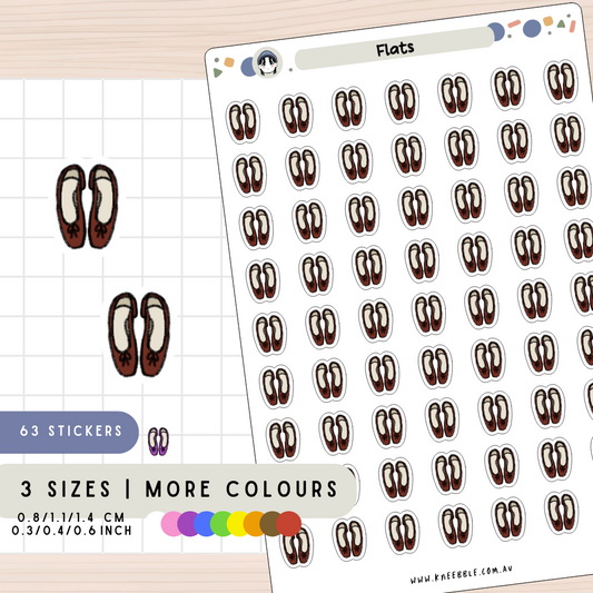 Ballet Flats Shoes Planner Stickers