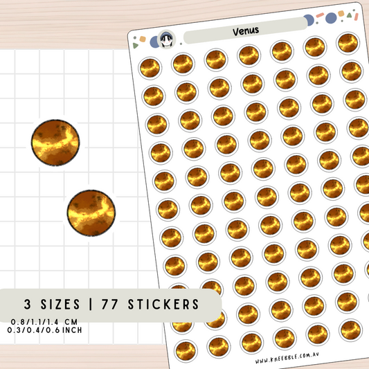 Venus Planet Planner Stickers