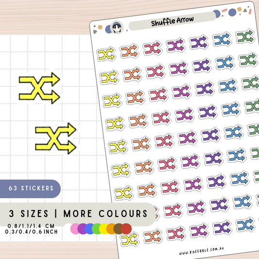 Shuffle Arrow Planner Stickers