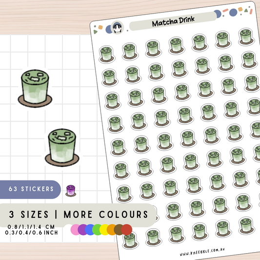 Matcha Drink Planner Stickers