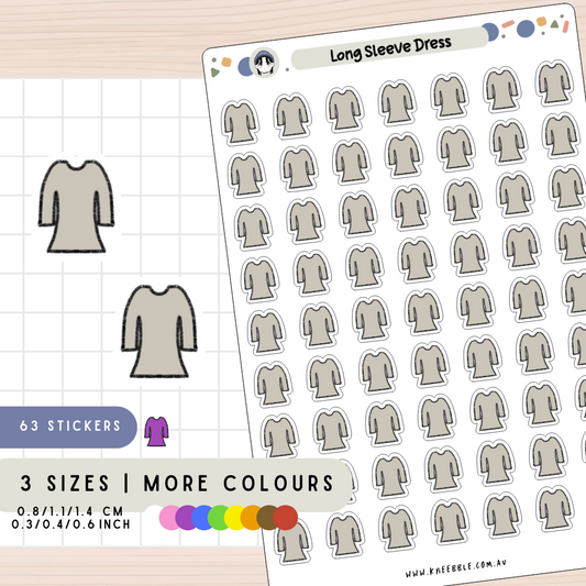 Long Sleeve Dress Planner Stickers