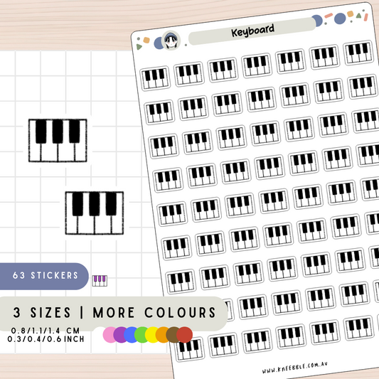 Keyboard Piano Planner Stickers