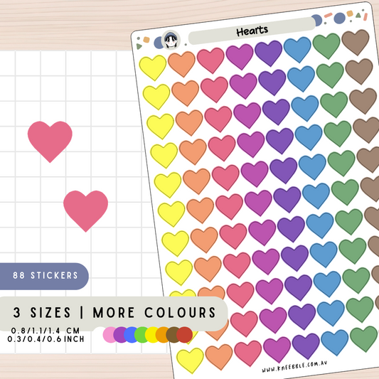 Heart Planner Stickers