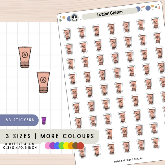 Lotion Cream Planner Stickers