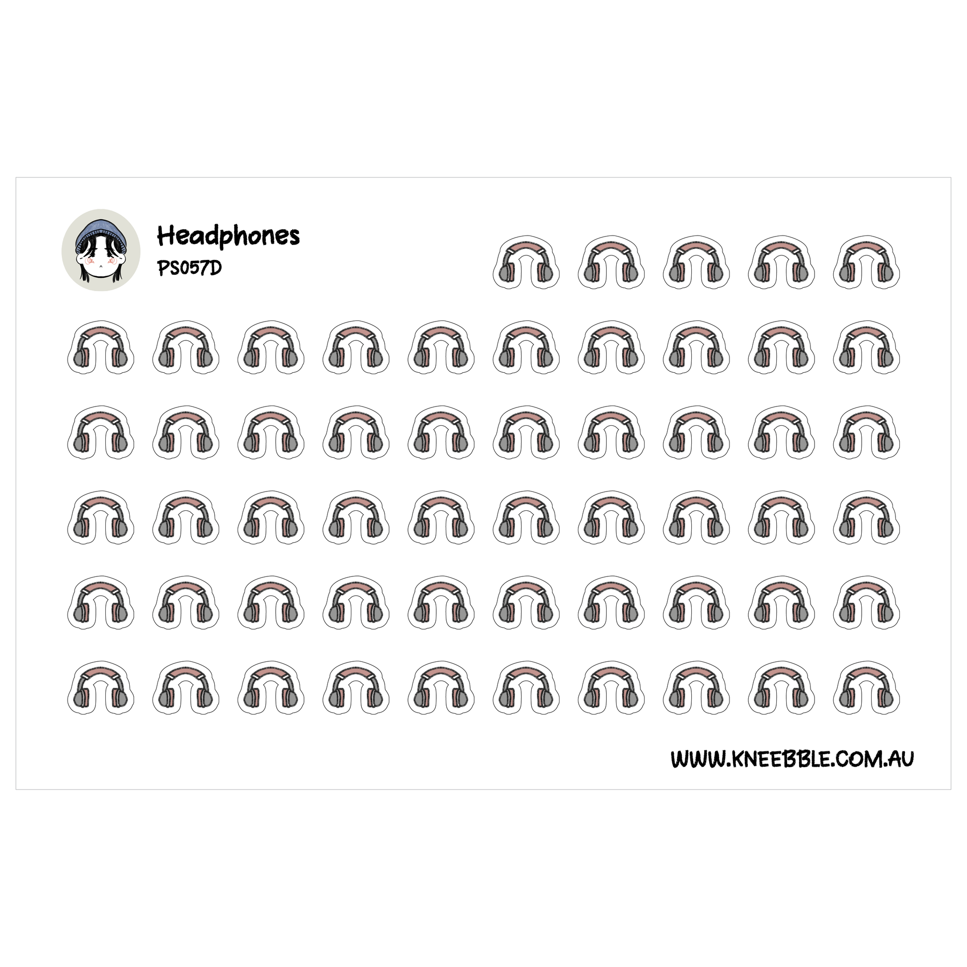 a grid of identical headphones icons arranged in a repeating pattern.