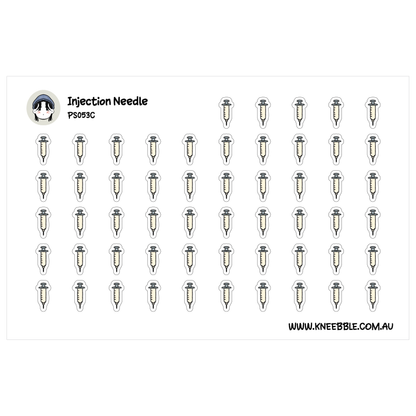 a grid of small, identical stickers arranged in rows and columns.