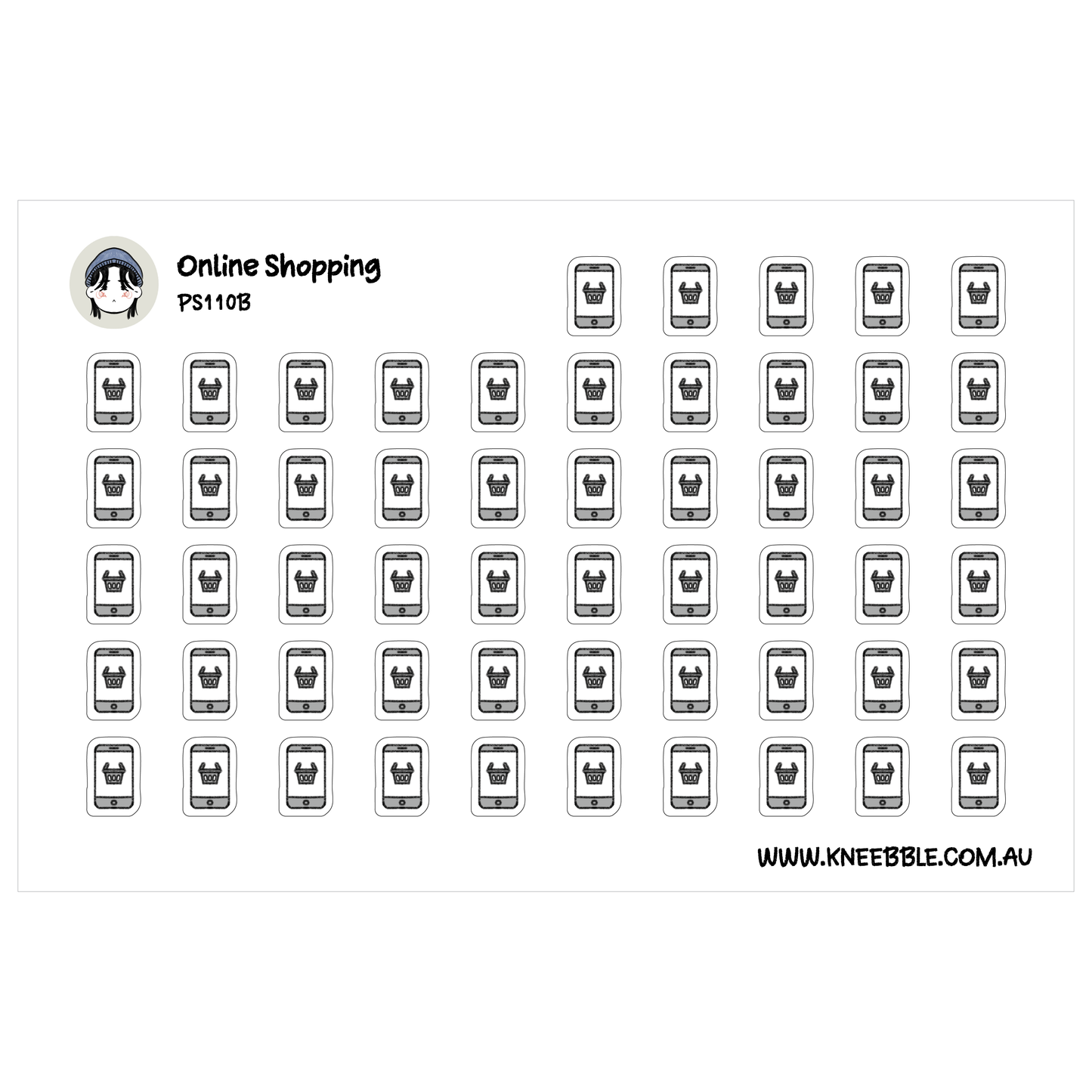 a grid of black and white icons, each depicting a smartphone. The icons are arranged in a repeating pattern, creating a visually cohesive design. The image does not contain any text, and the icons are not described in detail.