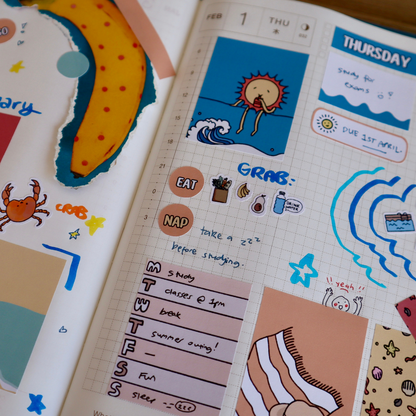 Weekly Planner Kit - Beach Water Theme Planner Stickers