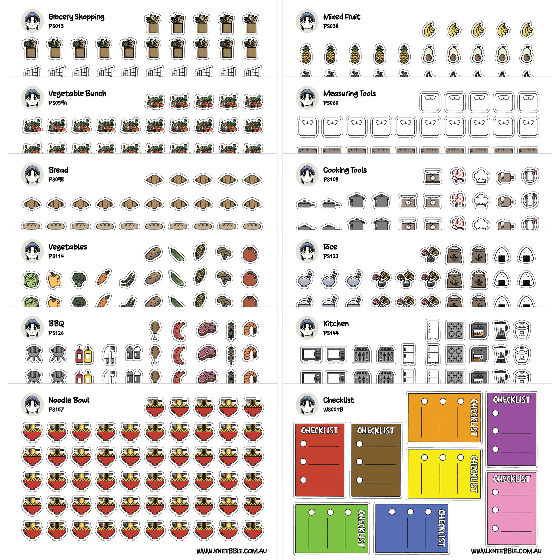 a diagram of different types of food