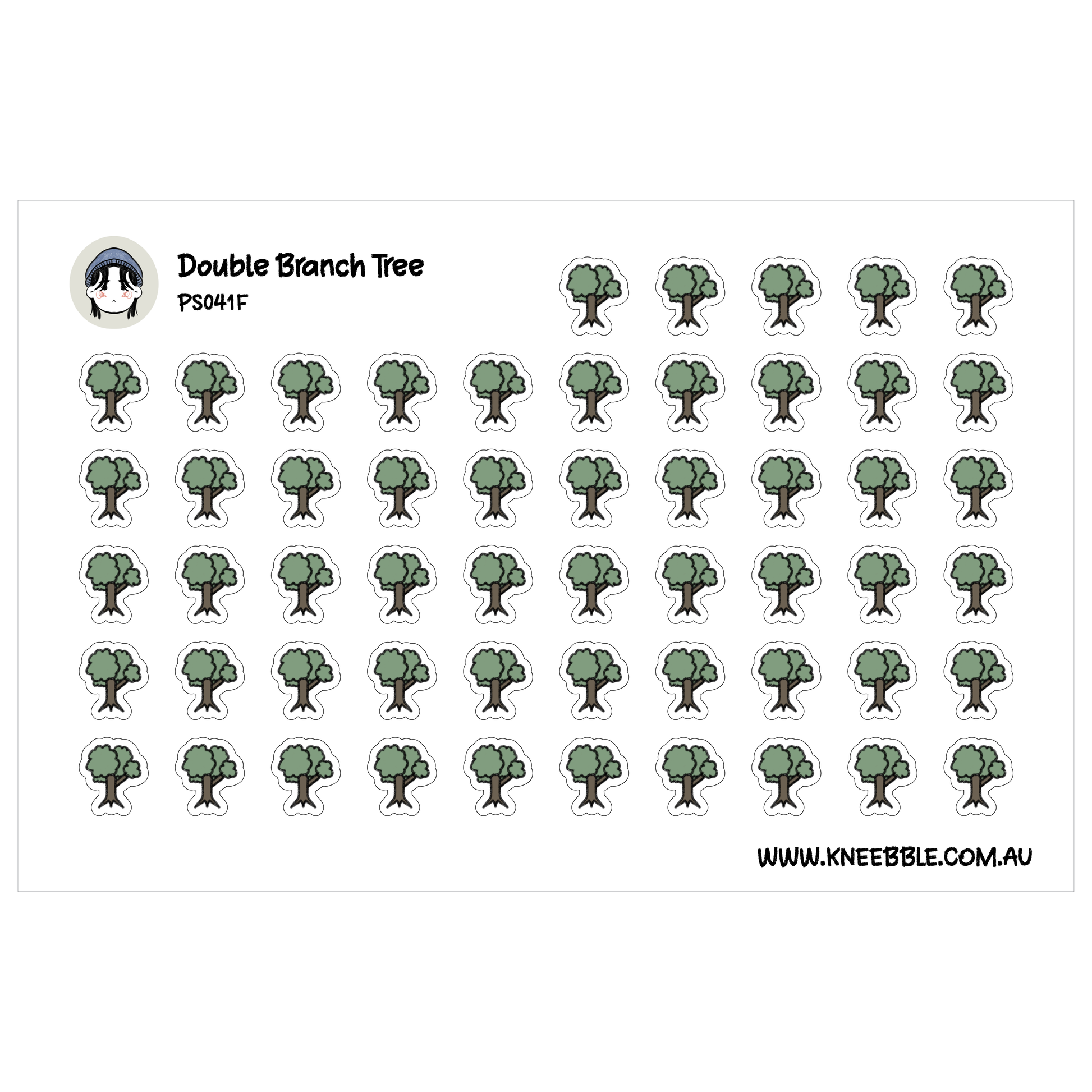 a grid of small green tree icons arranged in a repeating pattern.