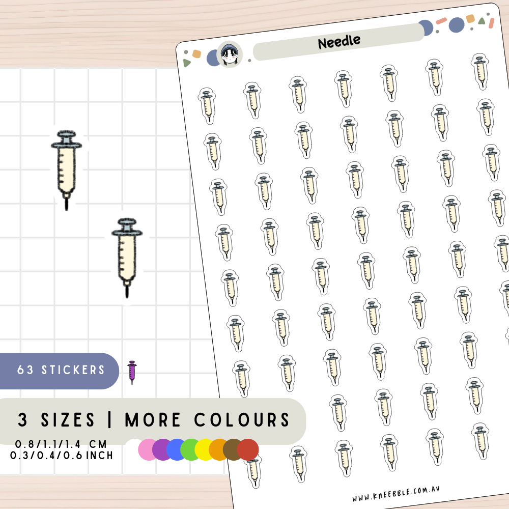Needle Injection Planner Stickers