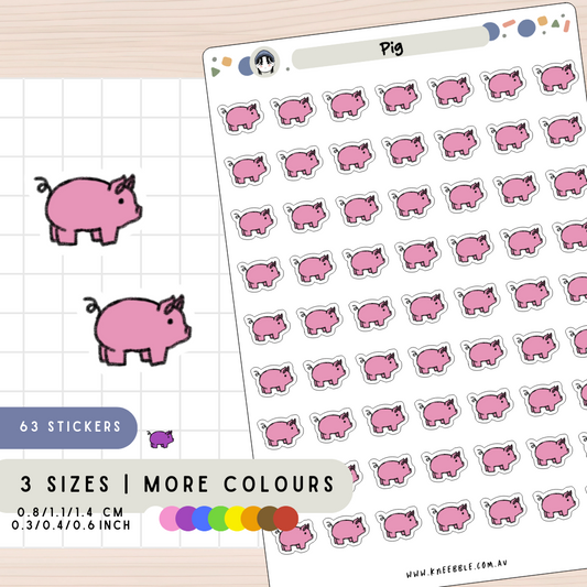 Farm Pig Planner Stickers