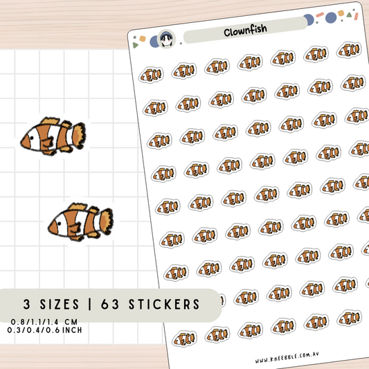 Clownfish Planner Stickers