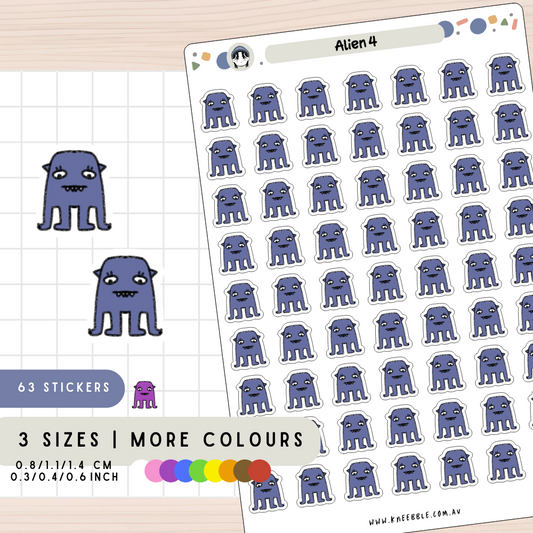 Alien 4 Creature Planner Stickers