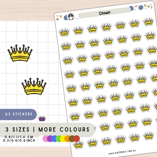 Royal Crown Planner Stickers