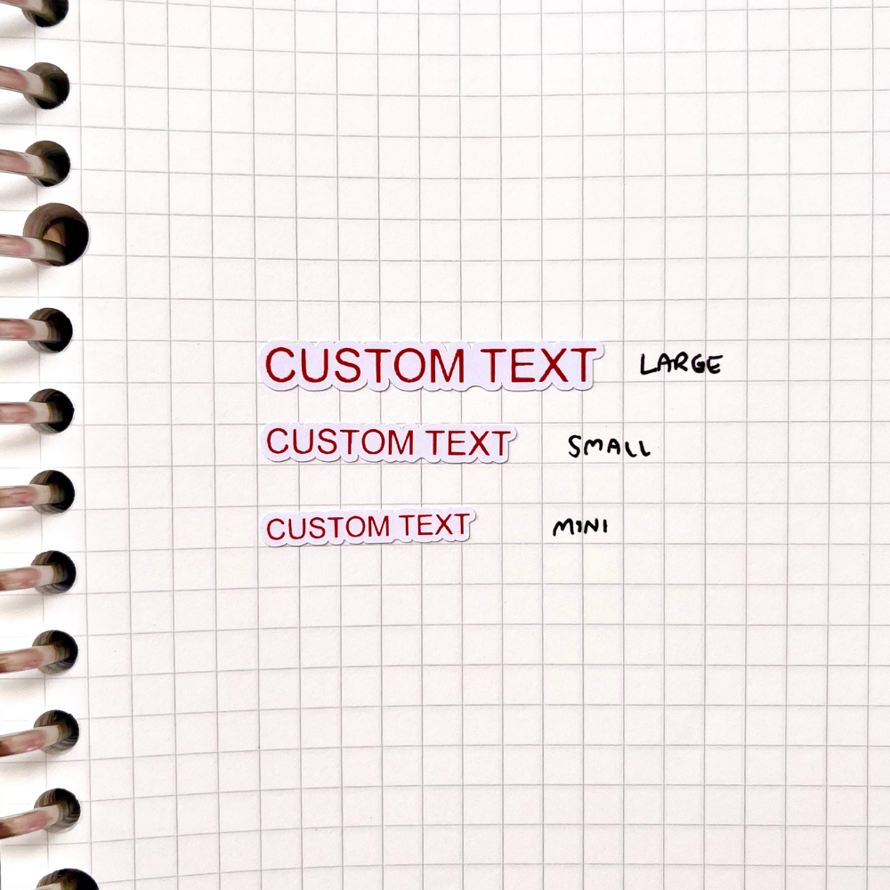 Custom Text Planner Stickers