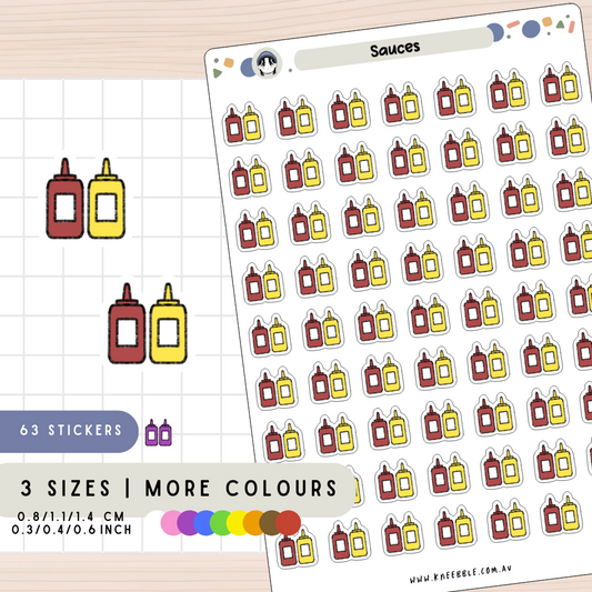 Sauce Bottles Planner Stickers