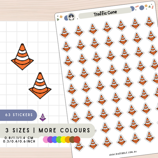 Traffic Cone Sign Planner Stickers