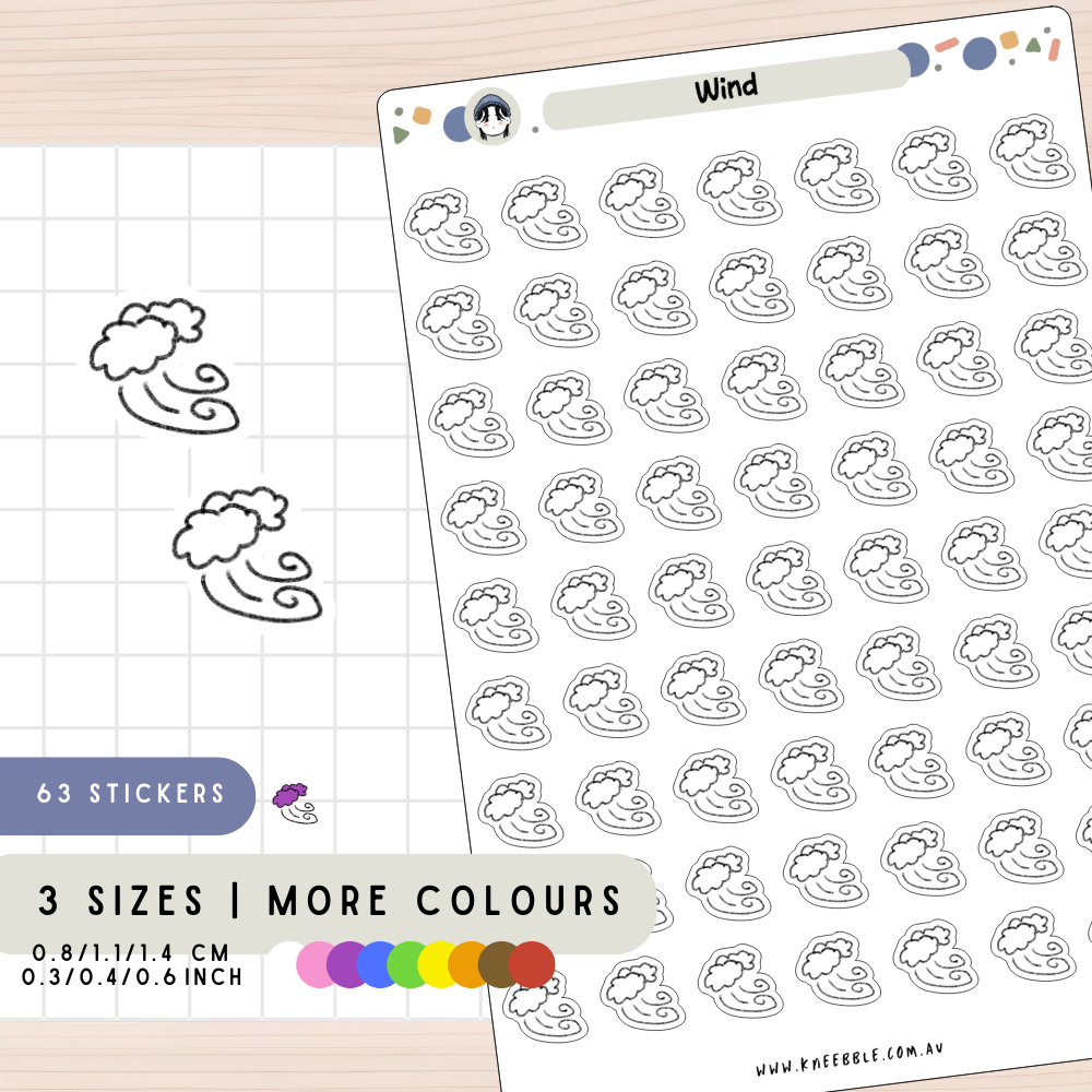 Wind Weather Season Planner Stickers