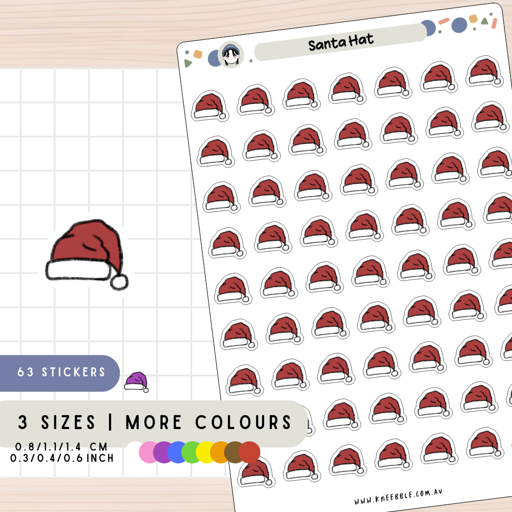 Santa Hat Planner Stickers
