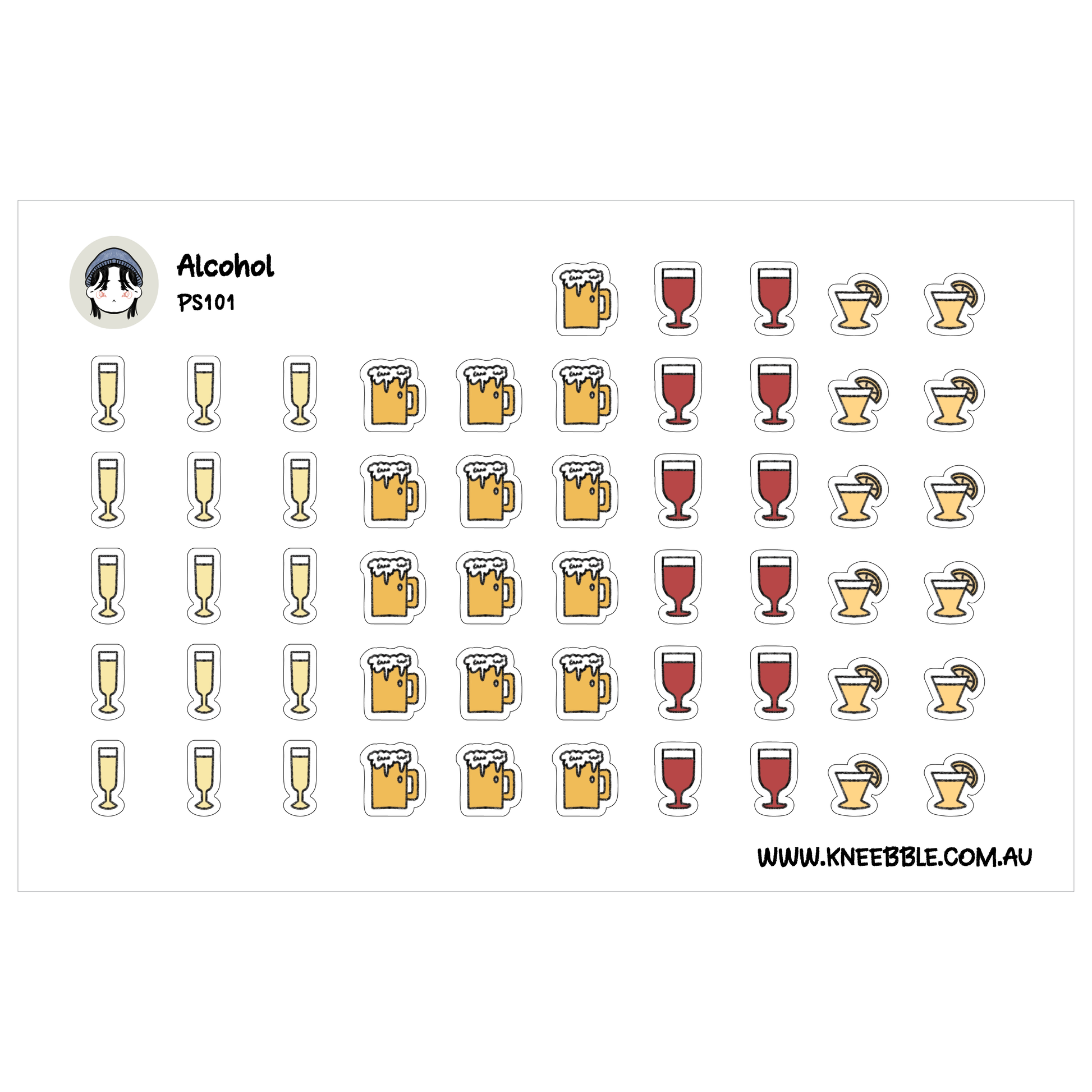 a collection of various icons representing different types of alcoholic beverages, such as wine glasses, beer mugs, and shot glasses.