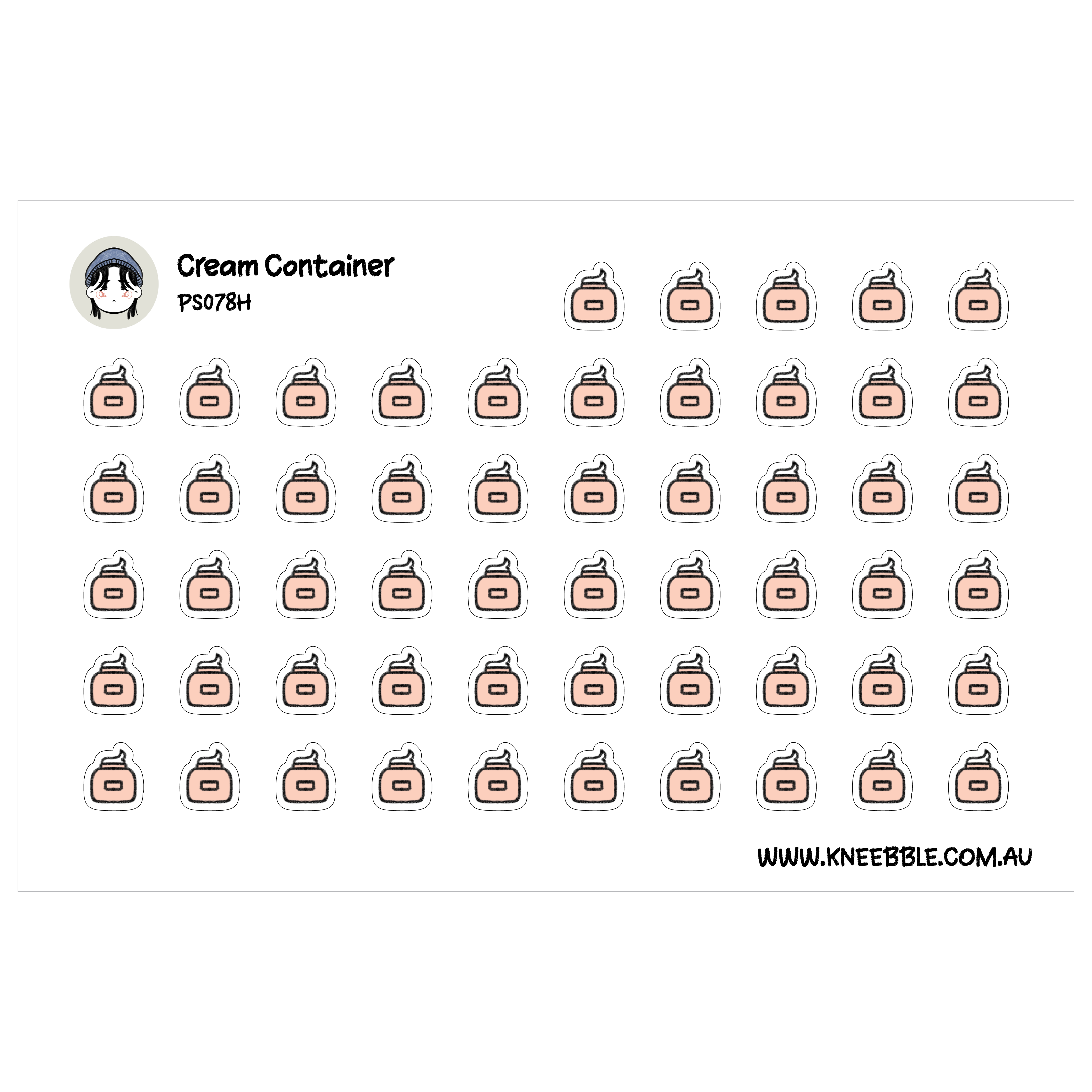 Cream Container Stickers - Makeup Planner Stickers for Skincare Routin ...