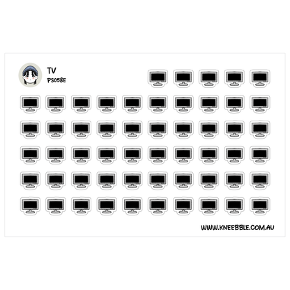 a grid of black and white icons depicting various computer monitors or screens.