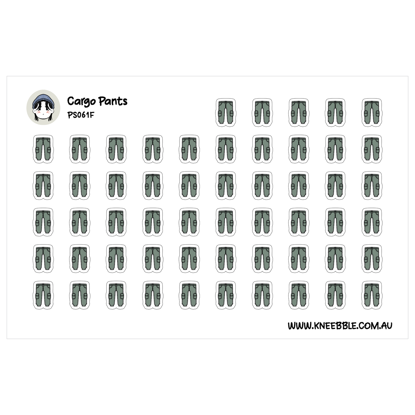 a grid of identical green pants icons arranged in a visually organized manner.