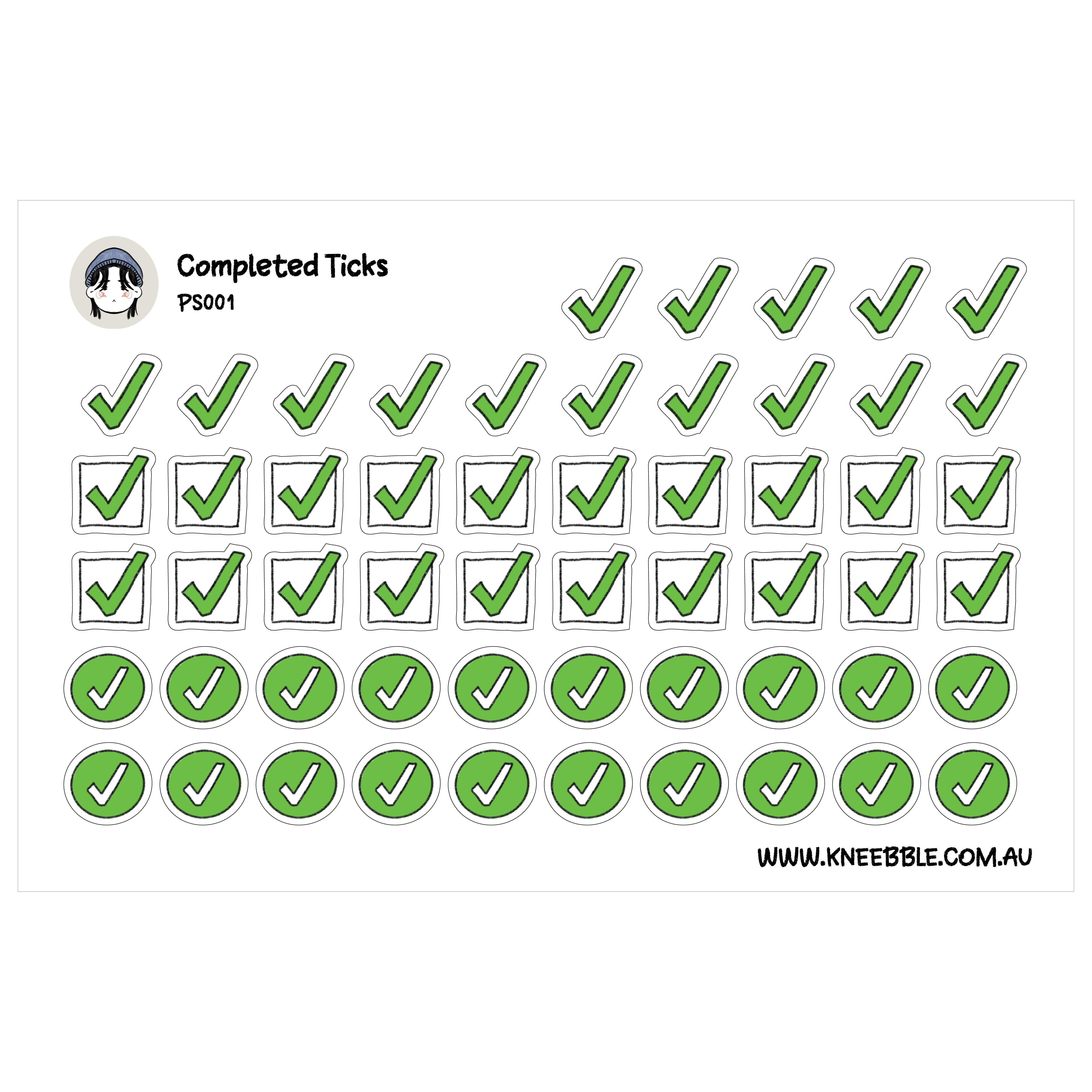 Google Task Stickers Completed Ticks Planner Stickers - Decorative Task & Productivity ...