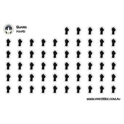 a grid of black silhouettes of hands, arranged in rows and columns.