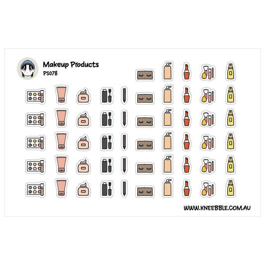 a collection of various makeup products, including lipsticks, eyeshadows, and other cosmetic items.