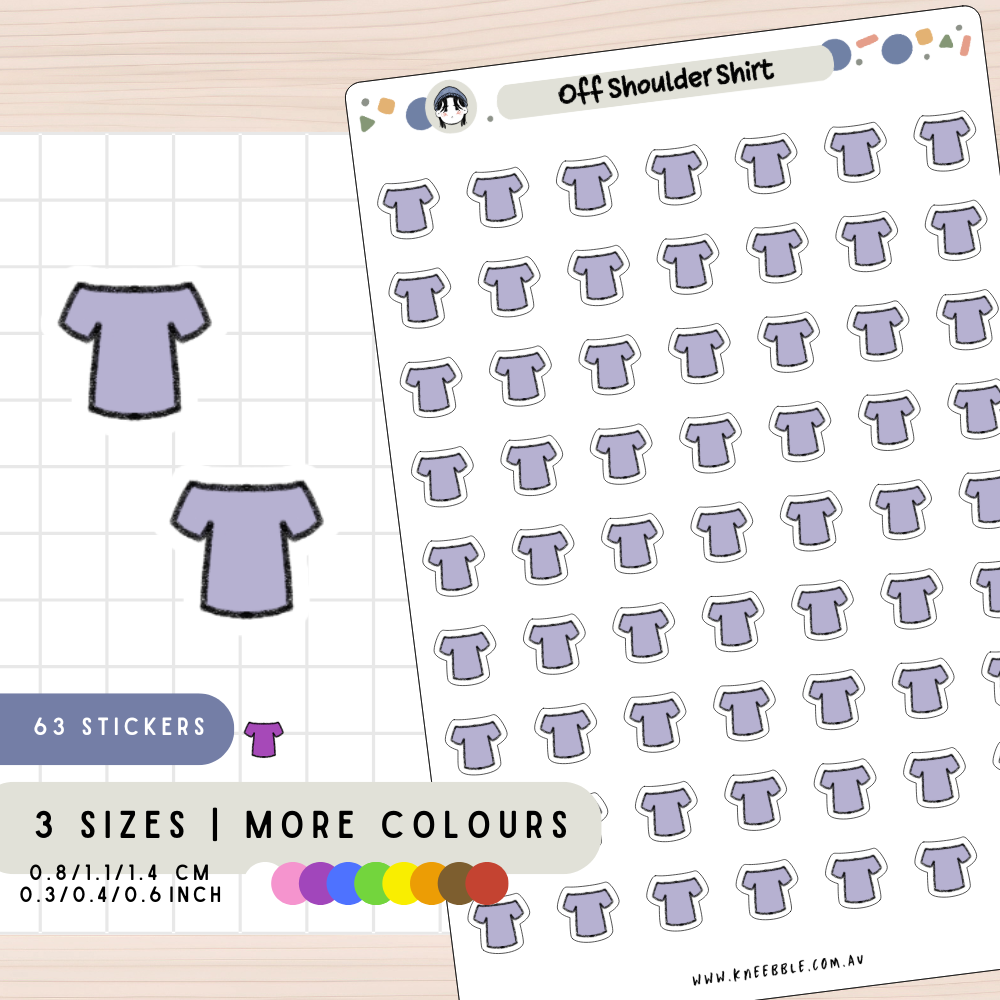 Off Shoulder Shirt Planner Stickers