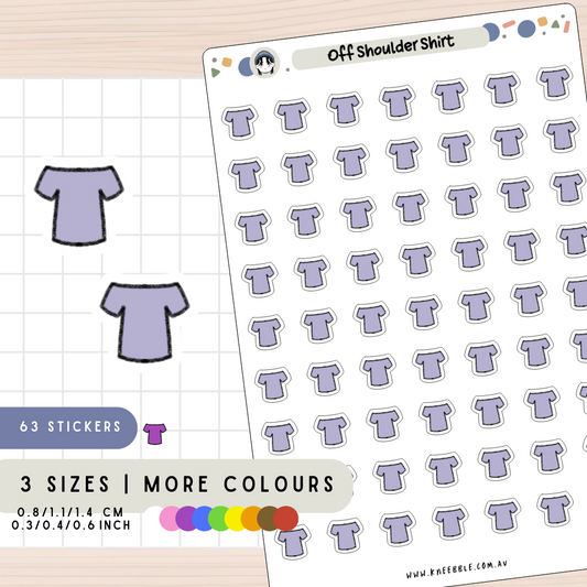 Off Shoulder Shirt Planner Stickers