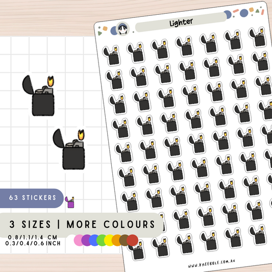 Lighter Flame Planner Stickers