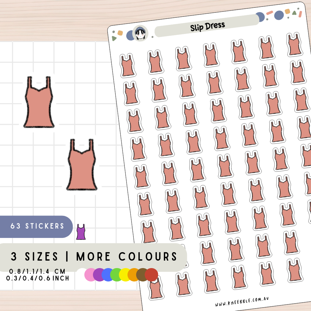 Slip Dress Planner Stickers