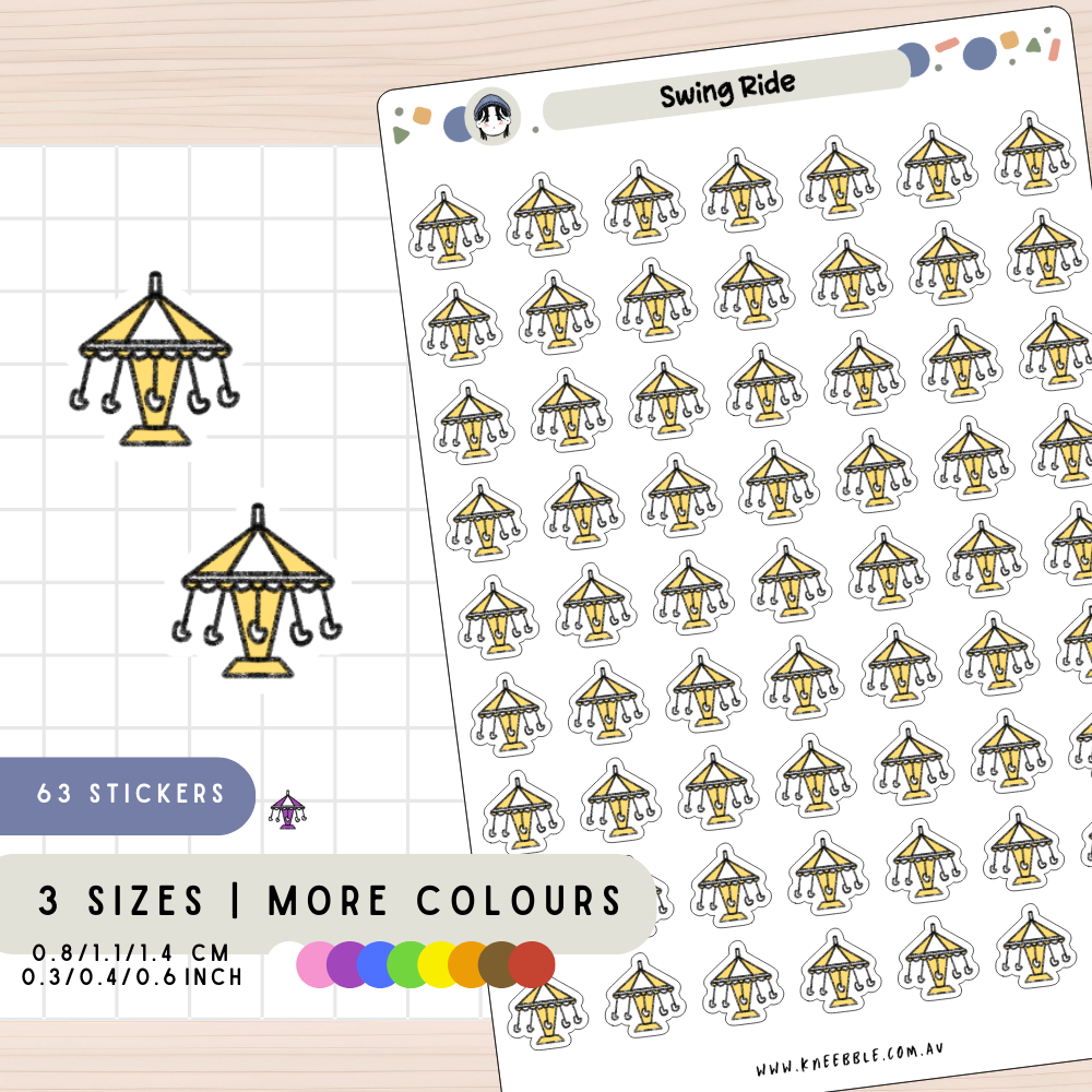 Swing Ride Attraction Planner Stickers