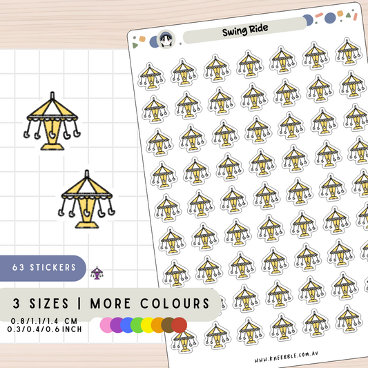 Swing Ride Attraction Planner Stickers