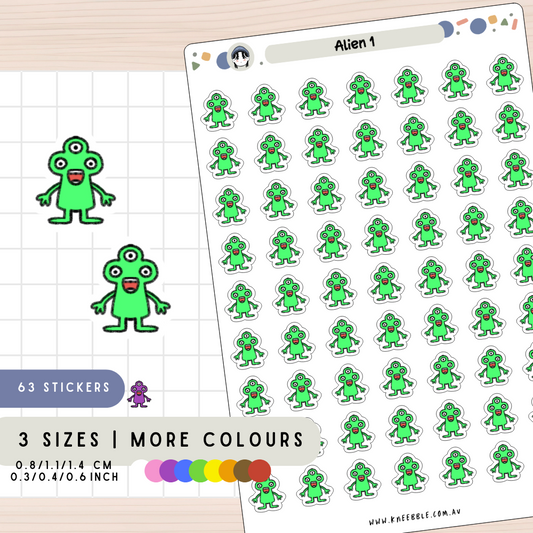 Alien 1 Creature Planner Stickers