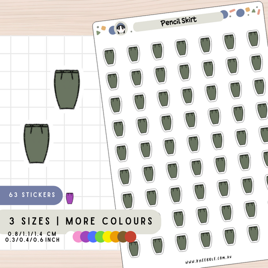 Pencil Skirt Planner Stickers
