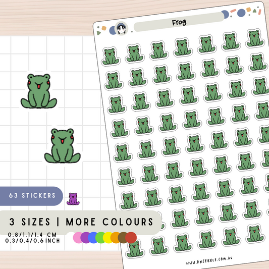 Frog Amphibian Planner Stickers