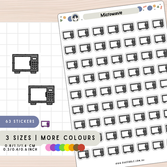Microwave Kitchen Planner Stickers