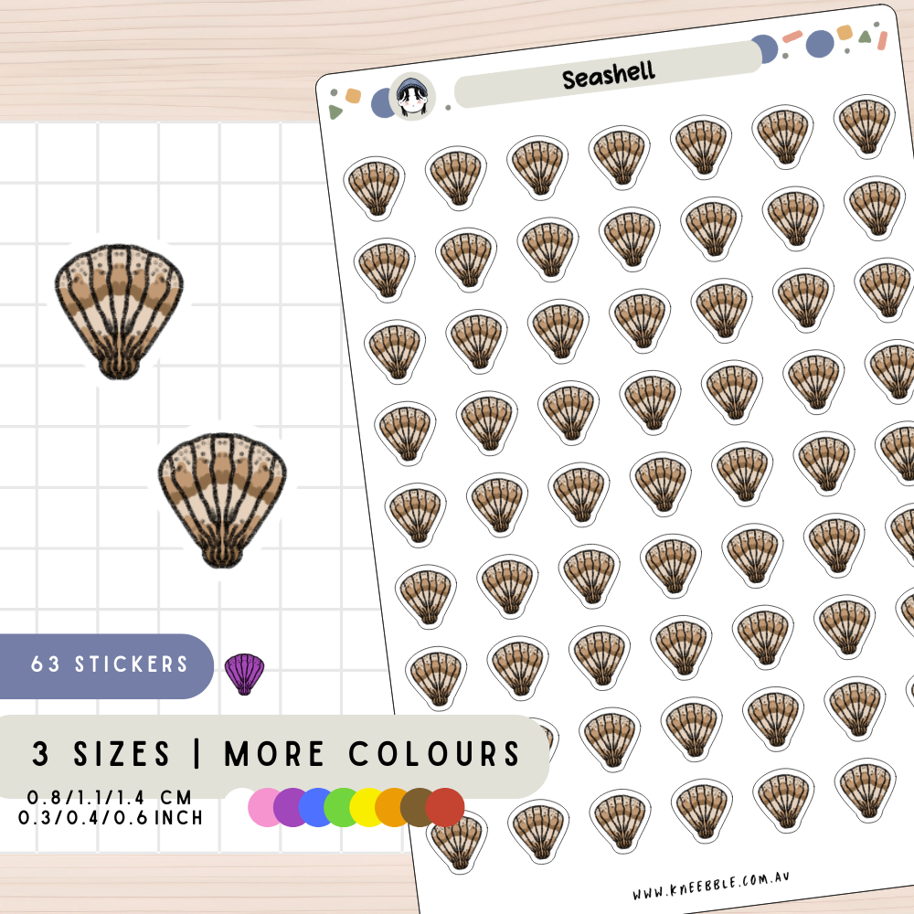 Seashell Beach Planner Stickers