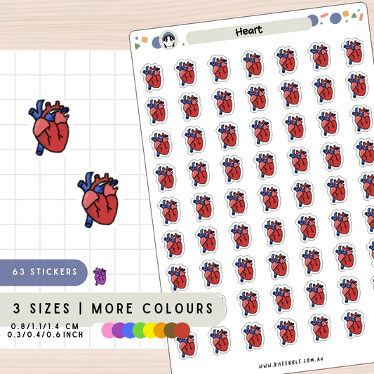 Heart Cardiology Planner Stickers