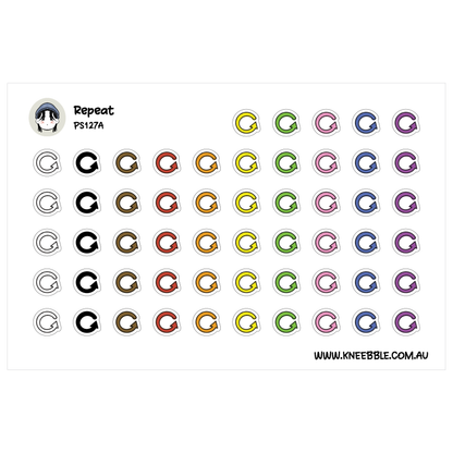 a grid of various colored circles, each containing a single arrow pointing in different directions. The arrows are arranged in rows and columns, creating a visually interesting pattern.