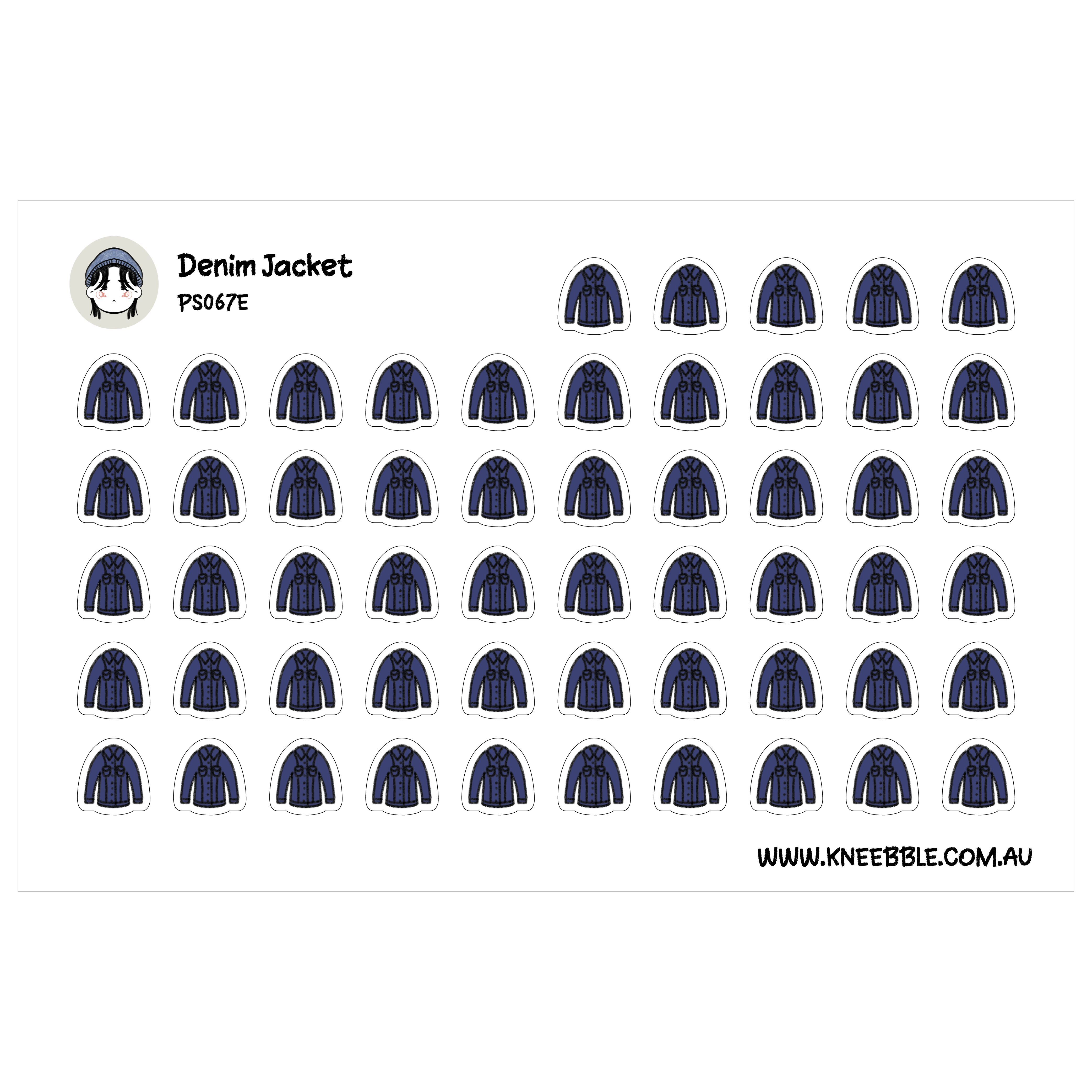 Denim Jacket Stickers - Trendy Planner Stickers | Stylish Planner Gear ...