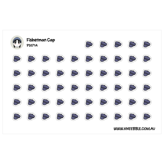 a grid of small blue and white stickers arranged in rows and columns.