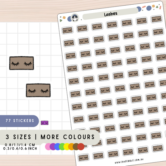 Lashes Makeup Planner Stickers